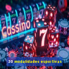 30 modalidades esportivas